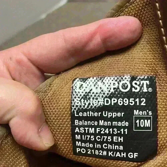 Dan Post 69512 Journeyman Safety Work boots, waterproof Sz 10M - Picture 10 of 10